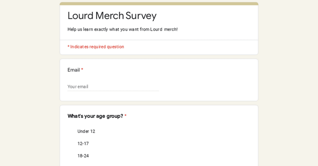 merch survey