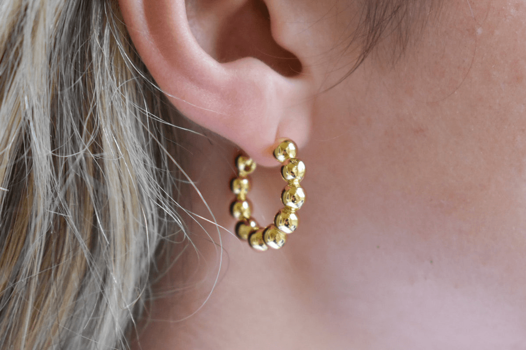 Gold Cloud Hoops