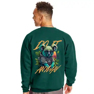 Do It Anyway Graphic Sweatshirt Green