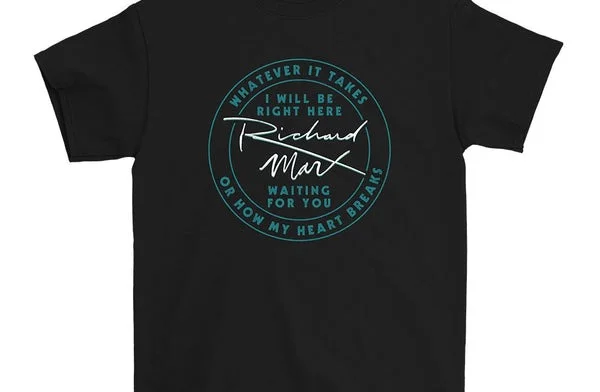 Right Here Waiting Black Tee