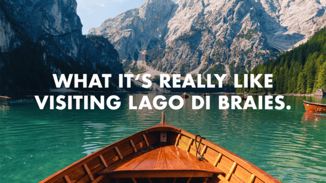 What it's like visiting LAGO DI BRAIES