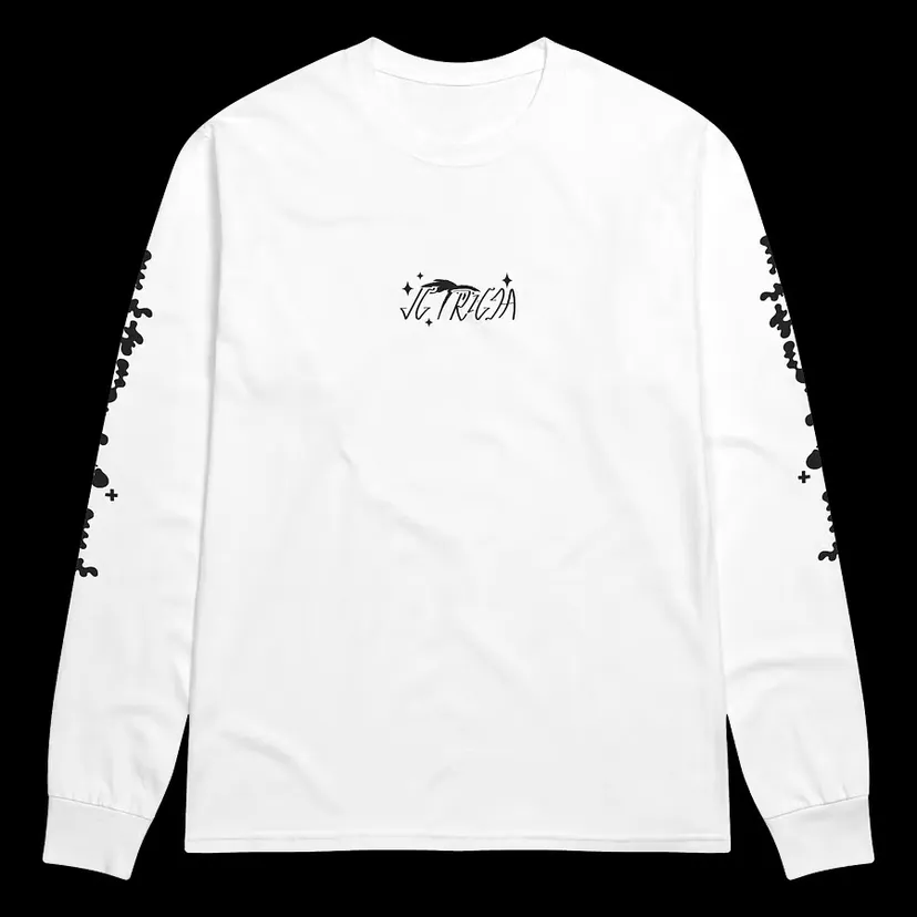 WAVY VIBE ALL-PRINT LONG SLEEVE SHIRT / WHITE