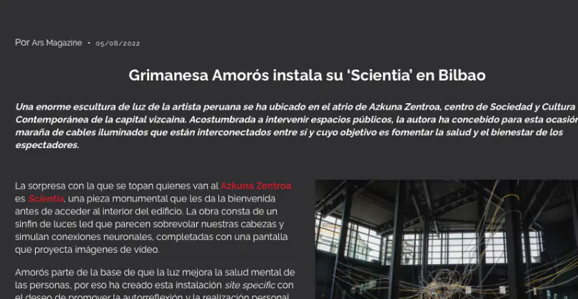 Ars Magazine: SCIENTIA