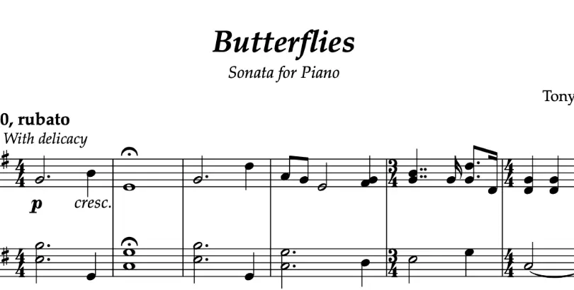 Sheet Music for Piano