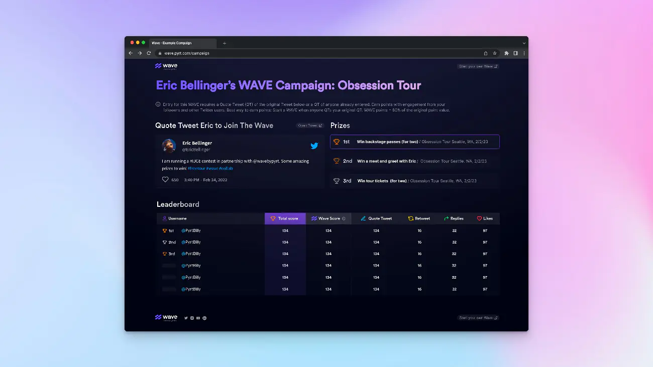 WAVE - Twitter Growth Marketing Tool