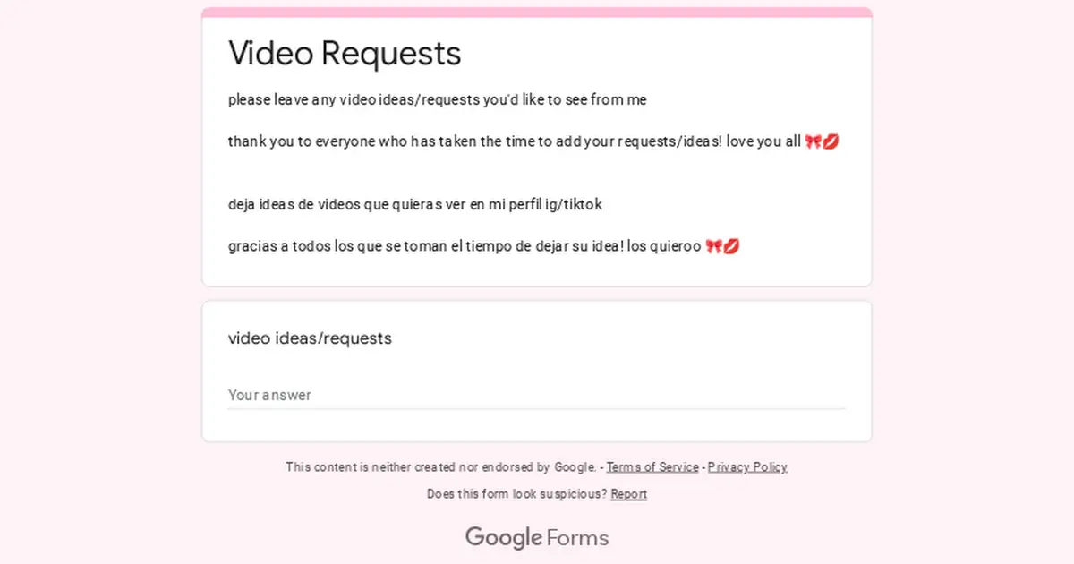 Video Requests