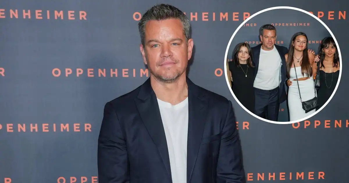 Matt Damon & Daughters at ‘Oppenheimer’ 