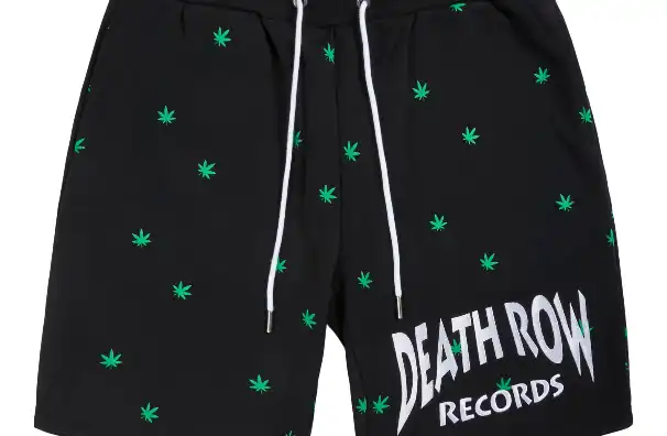 Death Row AOP Weed Leaf Shorts Black