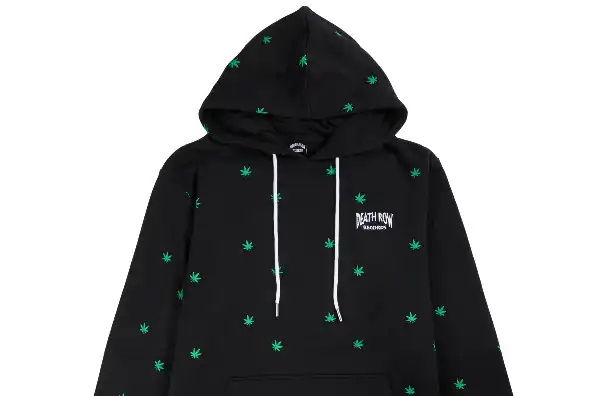 Death Row AOP Weed Hoodie Black