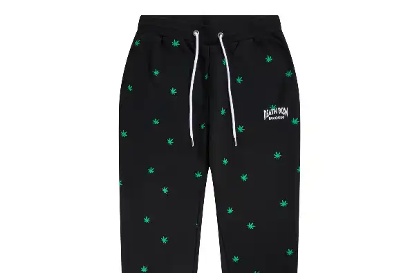 Death Row AOP Weed Joggers Black