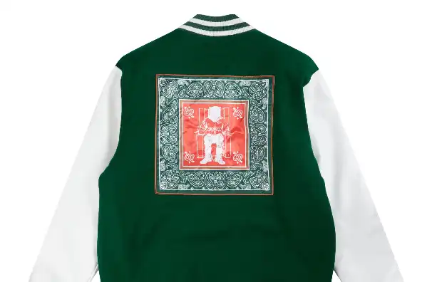 Death Row Green Paisley Varsity Jacket