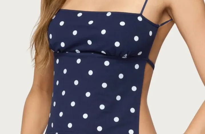 Jinx Polka Dot Open-Back Top