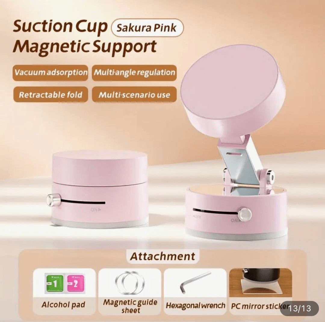 Double-sided Magnetic Foldable Vacuum Suction Cup Mobile Phone Holder