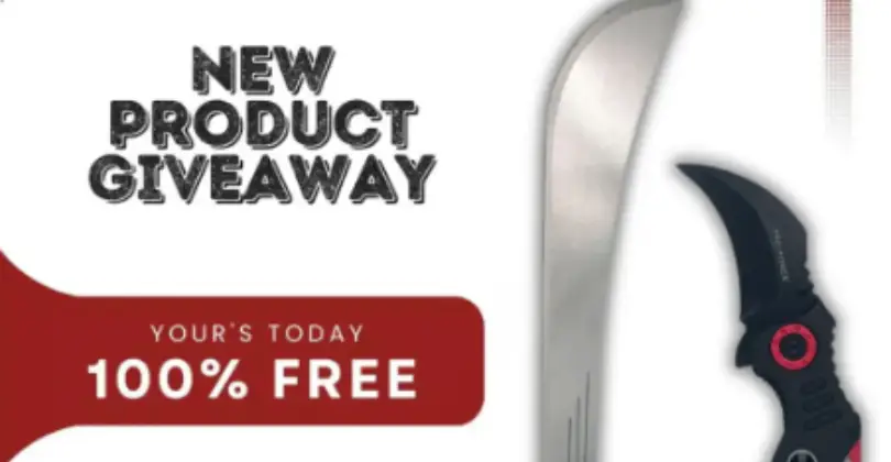 FREE Panga Machete & Tac Force Karambit for Preppers 