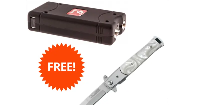 FREE 1-Million Volt Stun Gun & FREE Sapphire Stiletto for Preppers 