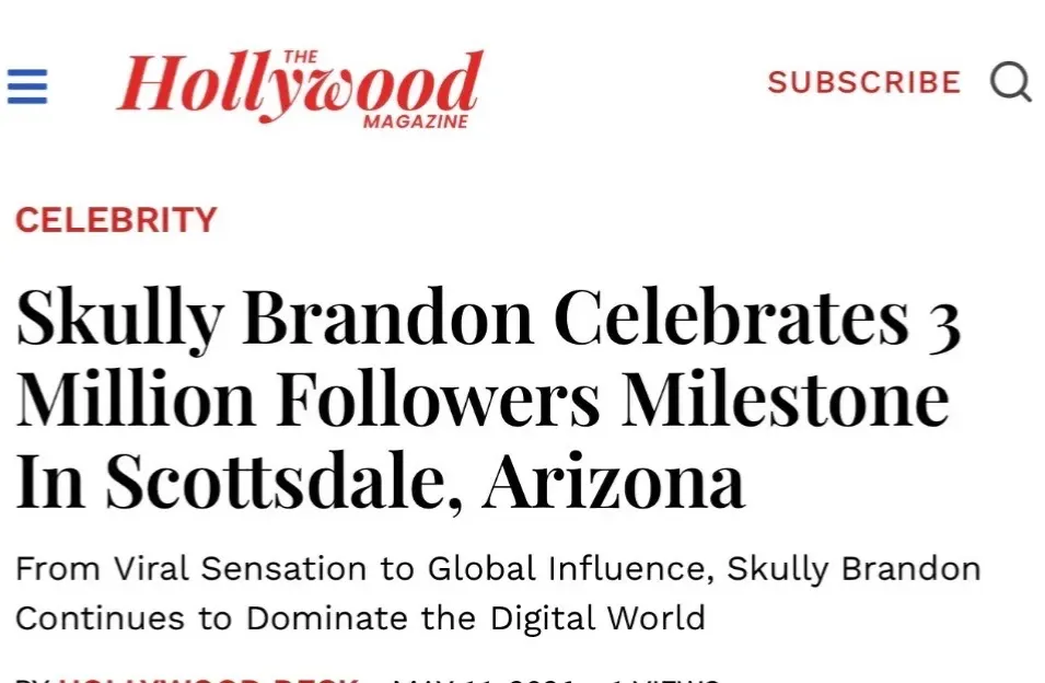 The Hollywood Magazine | Skully Celebrates 3 Million Followers in Scottsdale, AZ