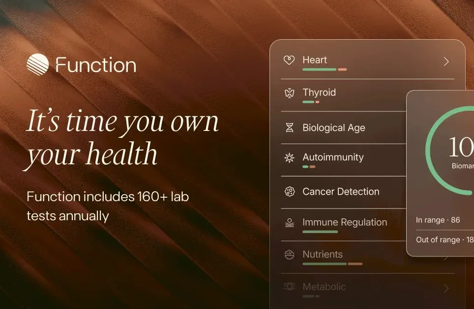 Function Health: JHAITH10($25 off)