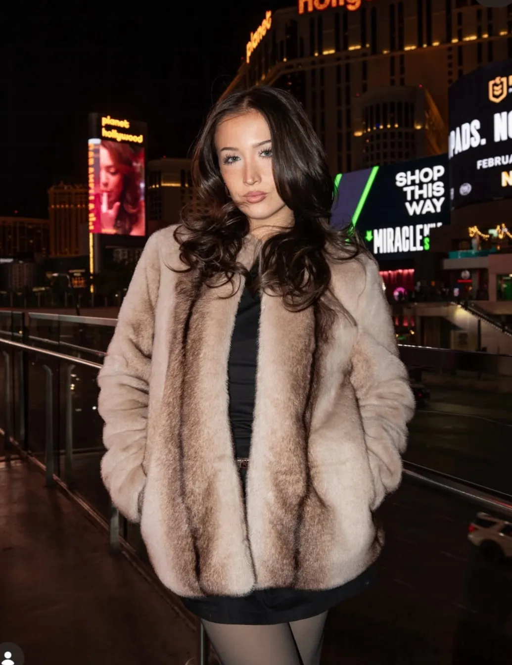 Keeping cozy on the strip🧸