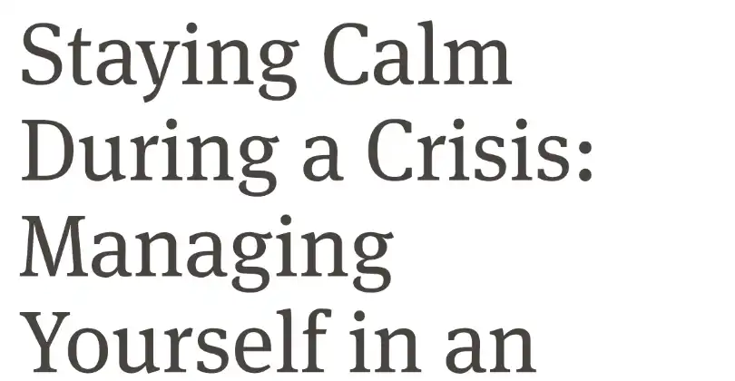 AACN Blog: Staying Calm During a Crisis