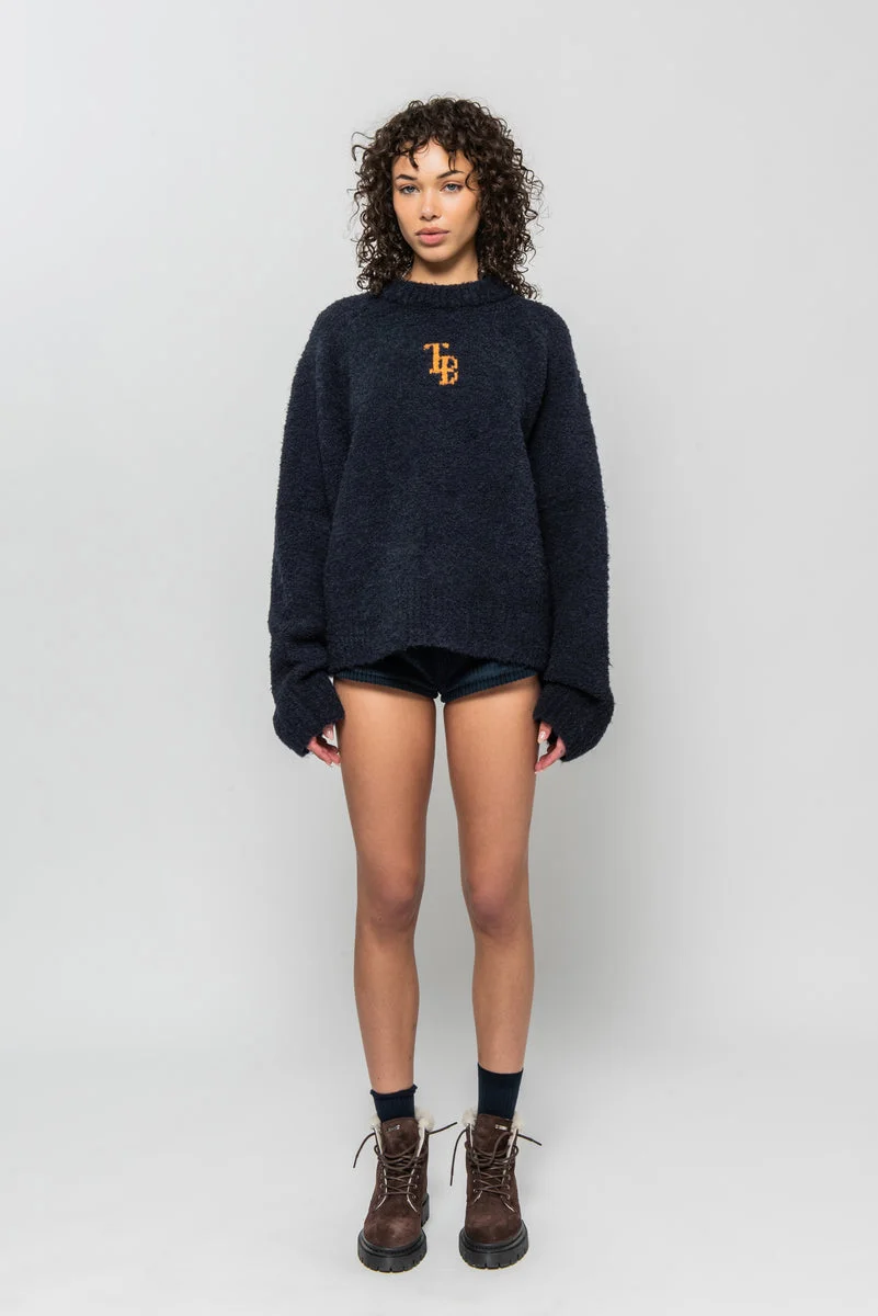 BOUCLE SWEATER NAVY / EMBER
