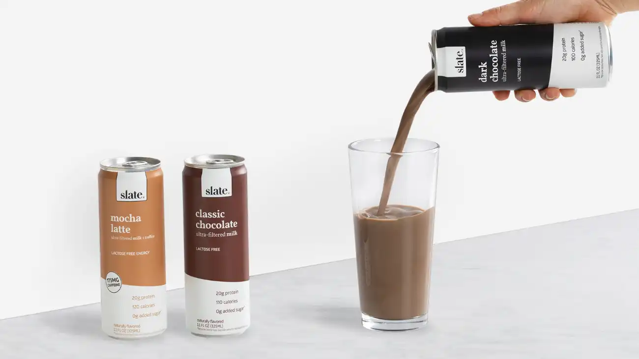 Slate: High Protein Chocolate Milks & Lattes