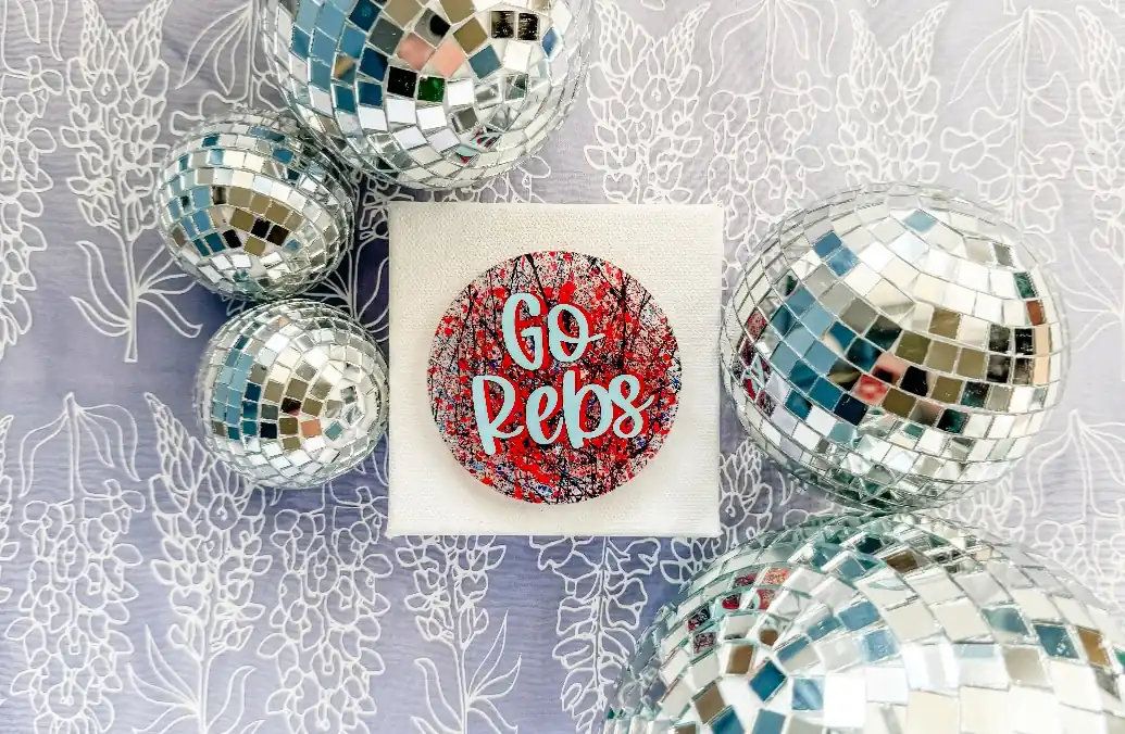  Cursive Game Day Button 