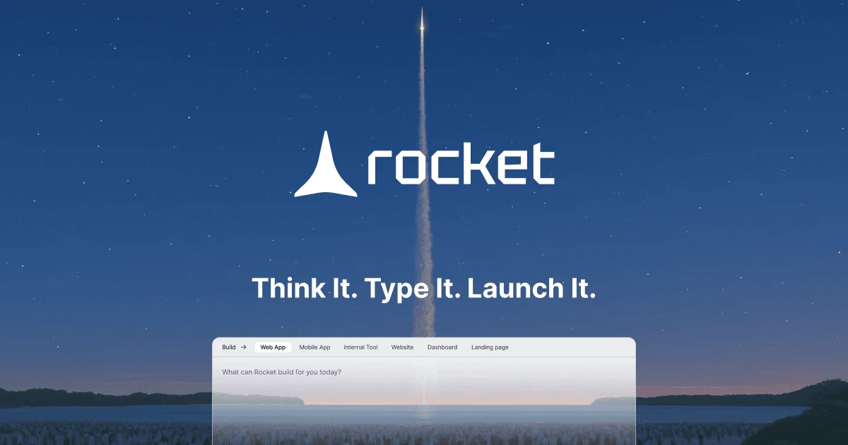 Rocket.new - Built a full webiste from a prompt