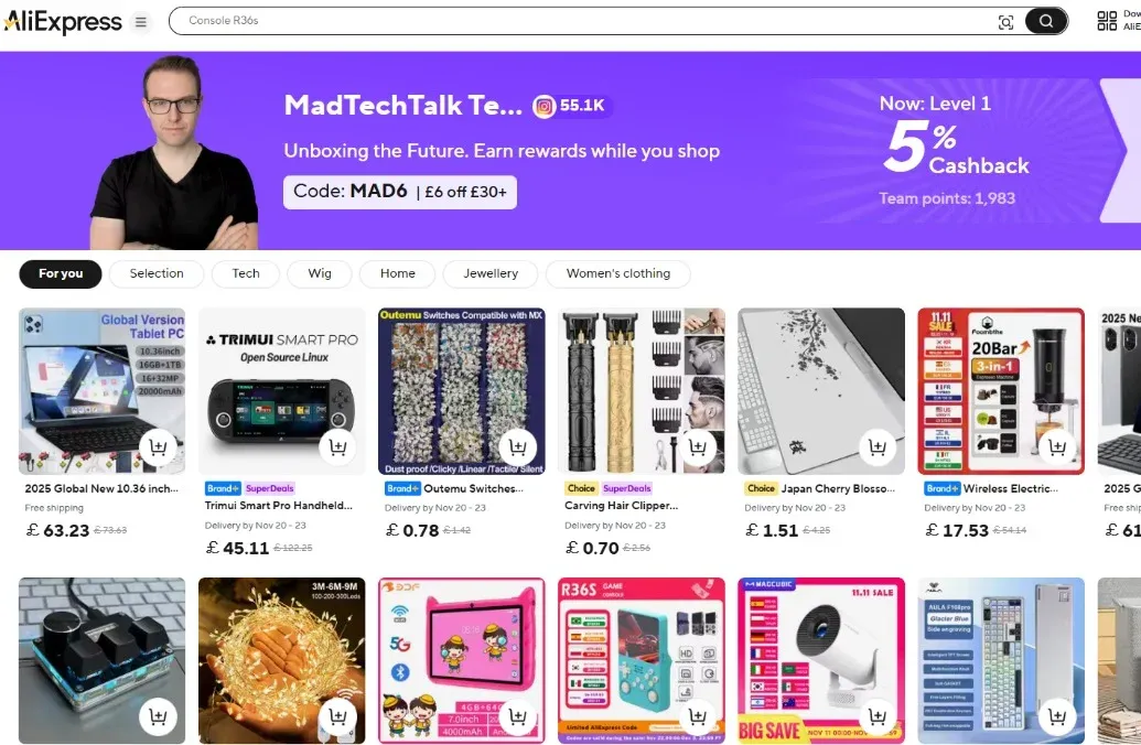 Aliexpres MadTechTalk Team Shop