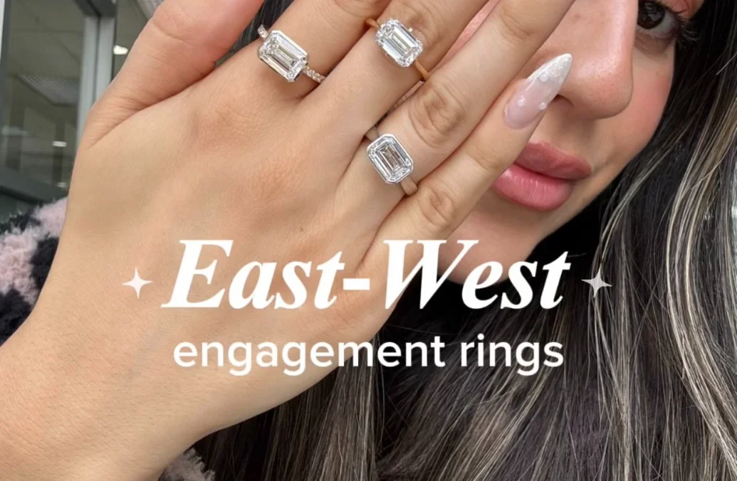 East-west engagement rings