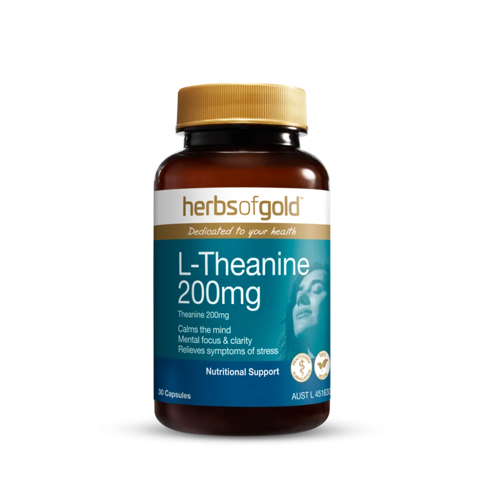 Herbs of Gold L-Theanine 200mg - Stress Relief & Focus
