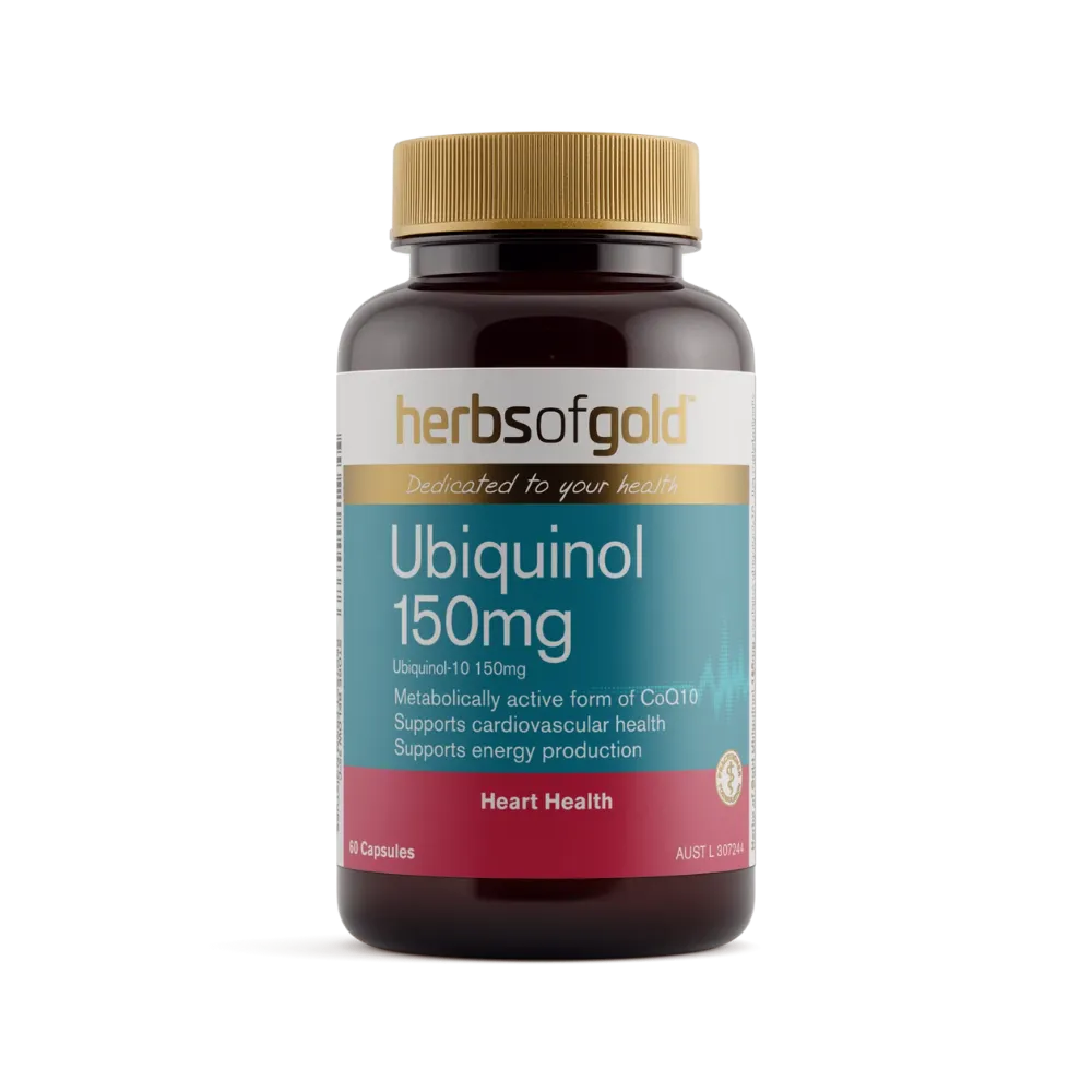 Herbs of Gold Ubiquinol 150mg - Heart & Energy Support