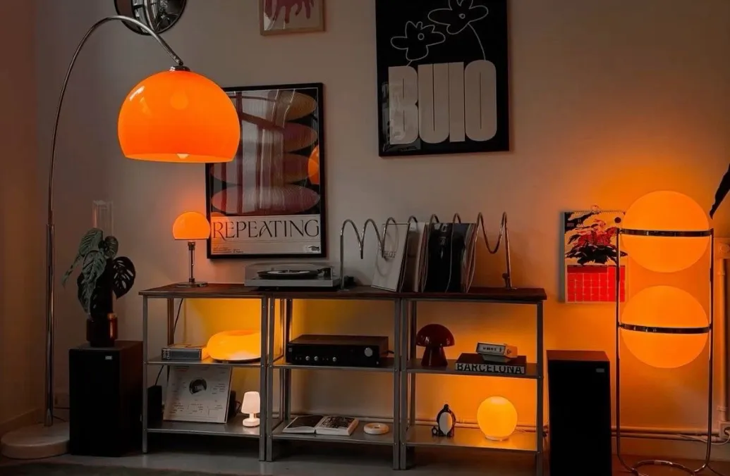 Orange Arch Lamp