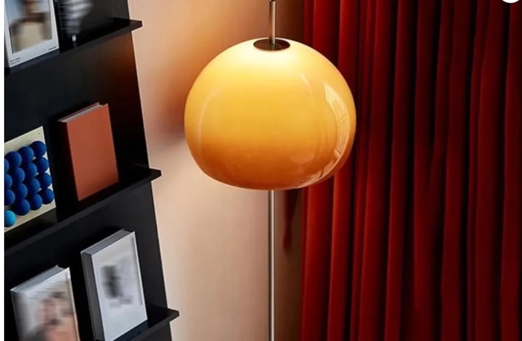 Orange Mushroom Floor Lamp
