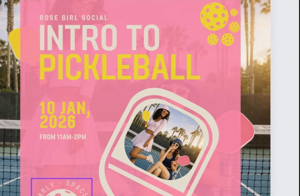 Intro to pickleball wirh RoseGirlSocial on Sweatpals