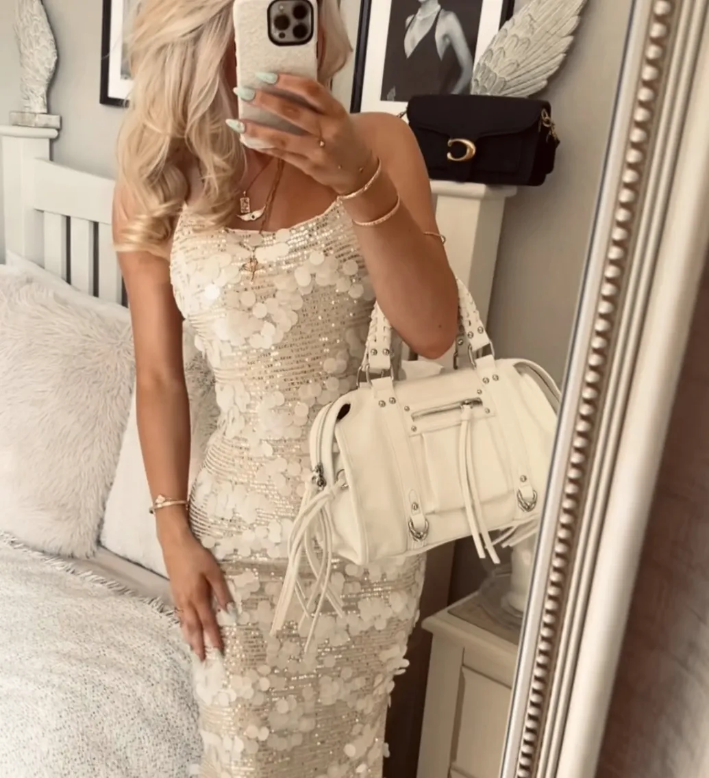 Champane sequin dress