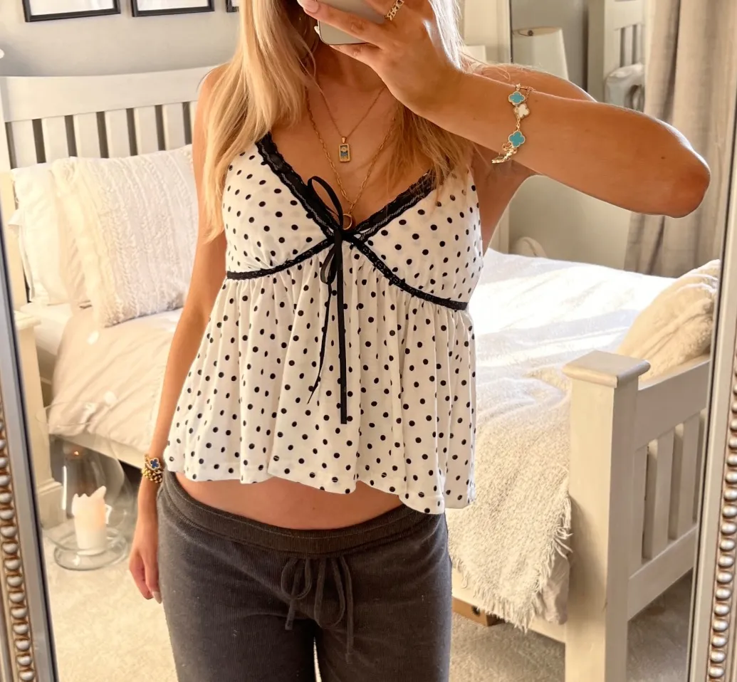 Polka Dot Lace Cami