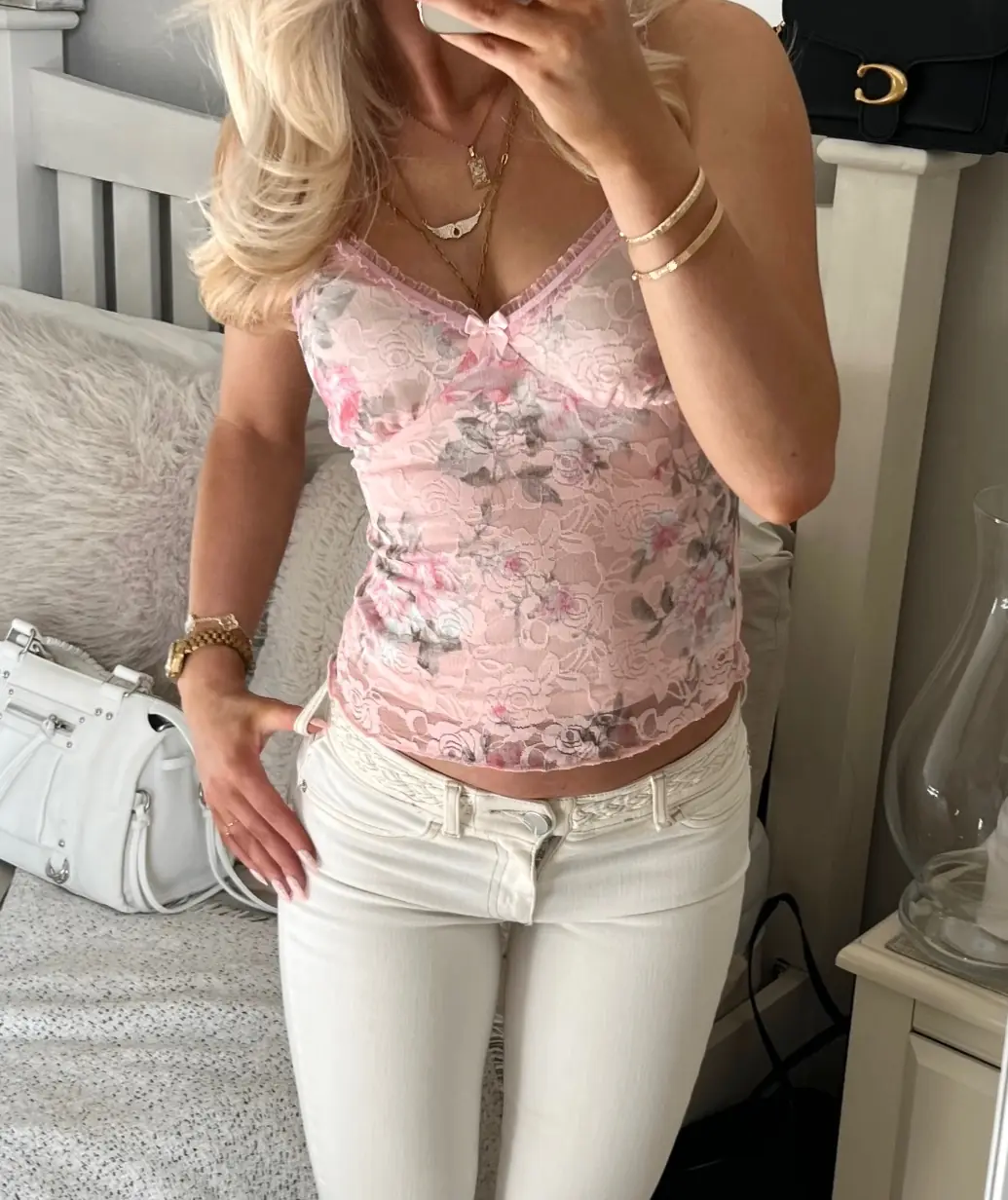 Pink Floral Cami Top
