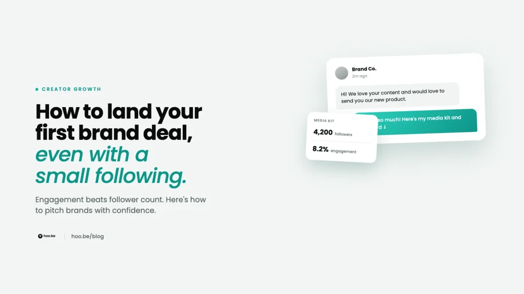 Featured image for How to Land Your First Brand Deal (Even with a Small Following)