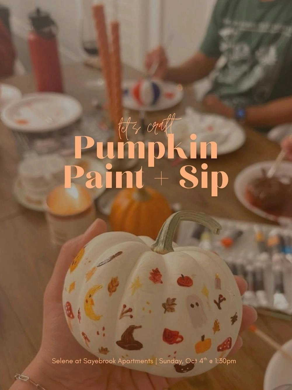 RSVP to Pumpkin Paint + Sip | Sunday, October 4th @ 1:30pm $$
