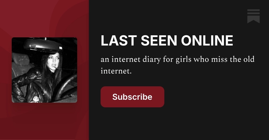 LAST SEEN ONLINE | SCIARRA | Substack