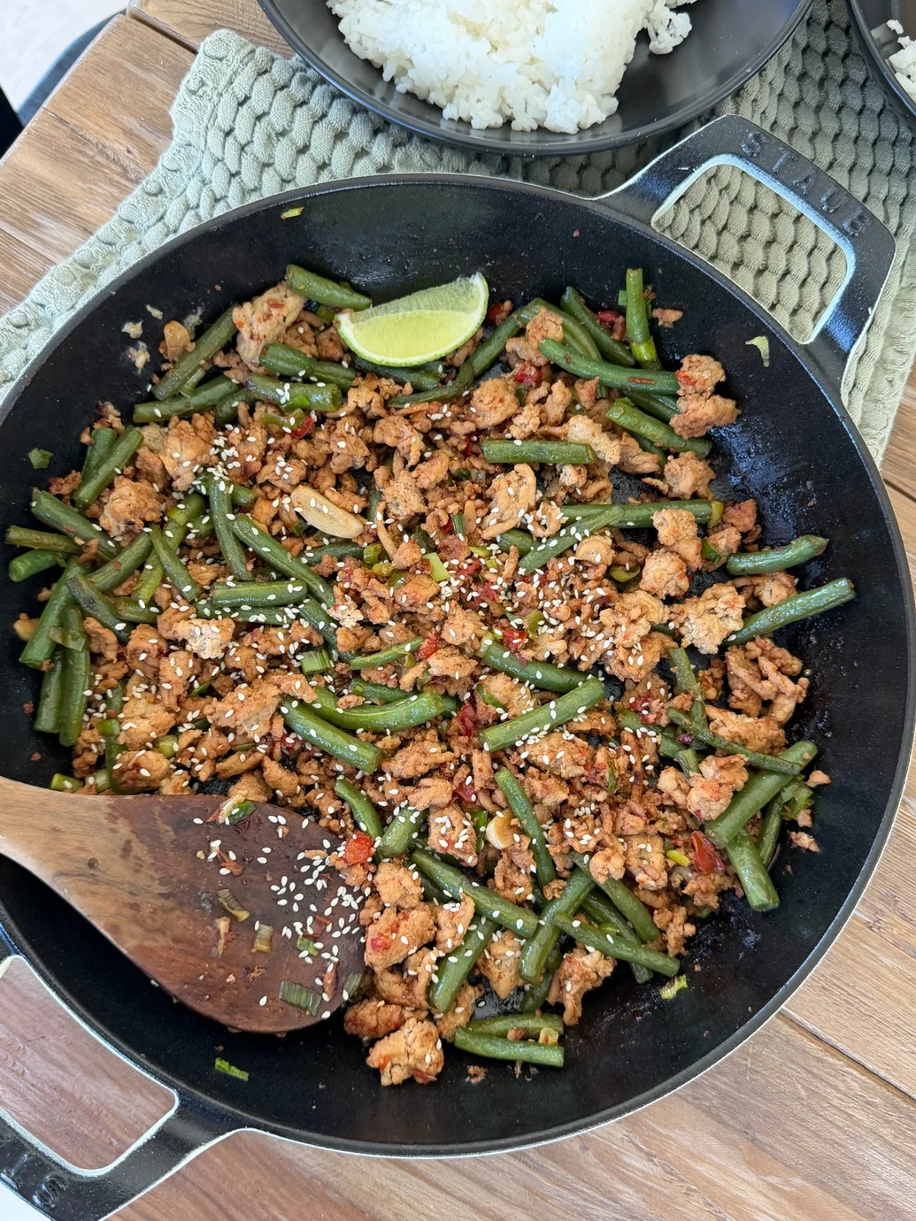 NEW!! One Pan Sesame Teriyaki Chicken and Green Beans