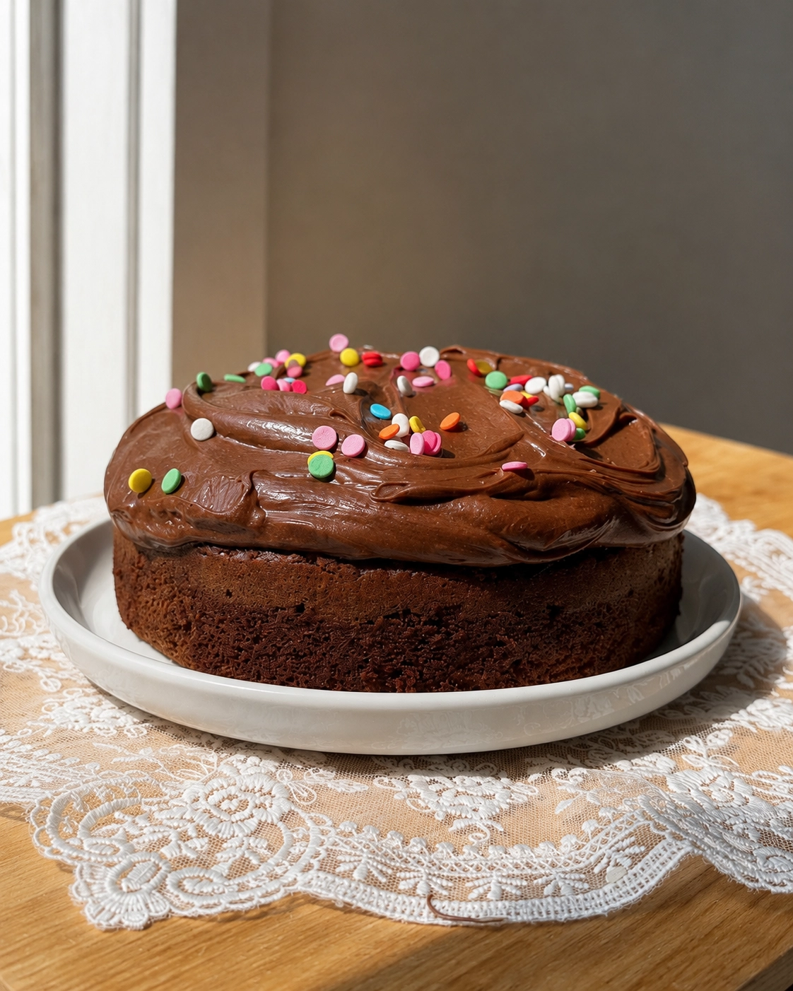 Single Layer Chocolate Cake