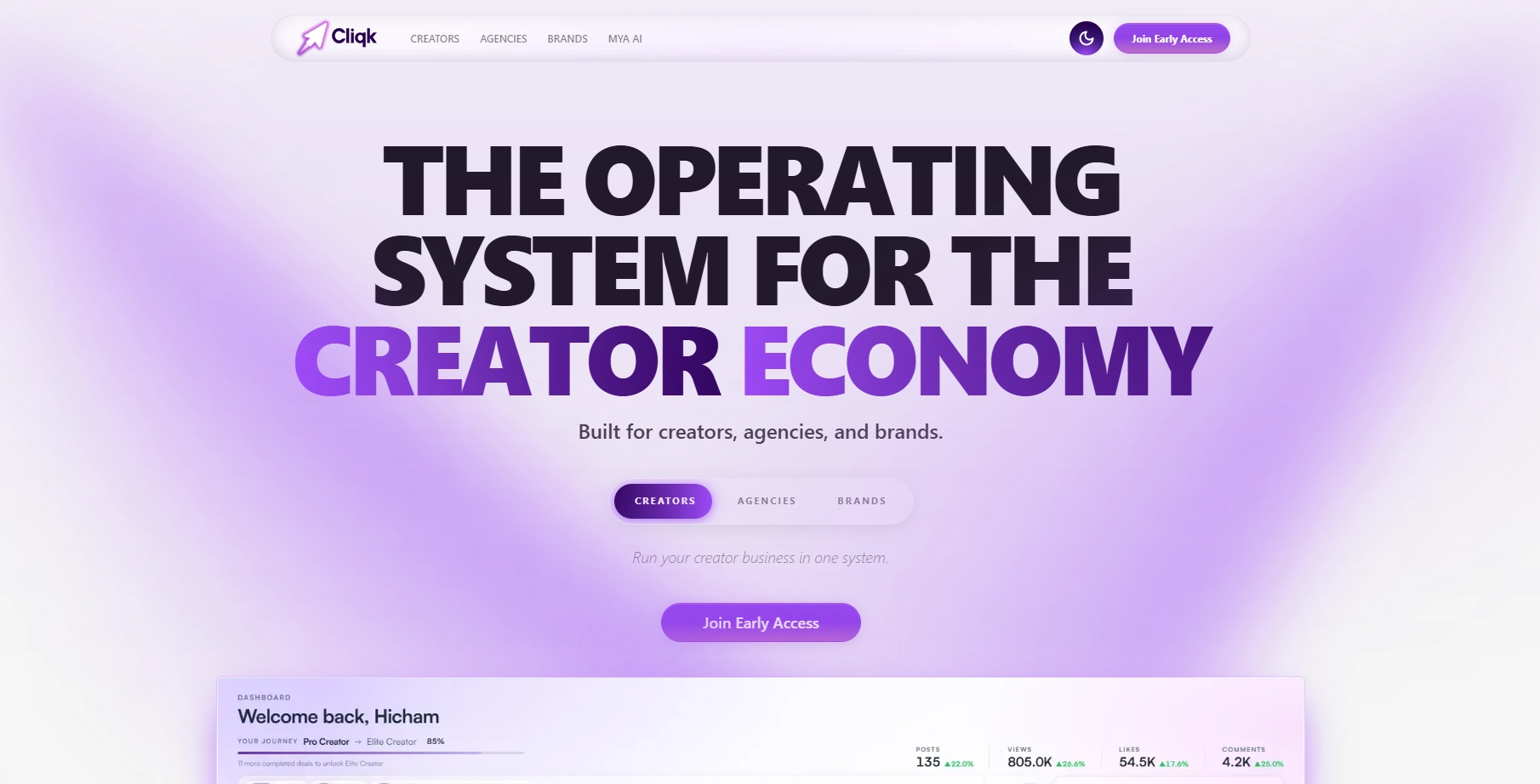 Cliqk | Powering The Creator Economy