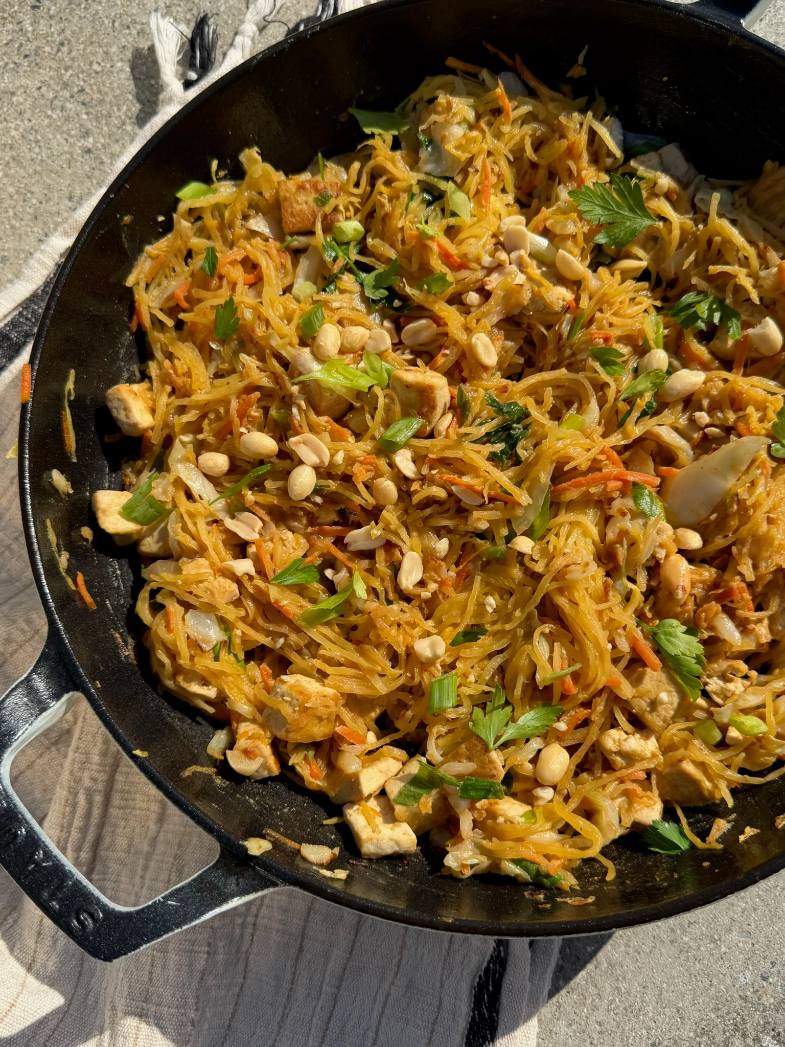 Healthified Spaghetti Squash Pad Thai