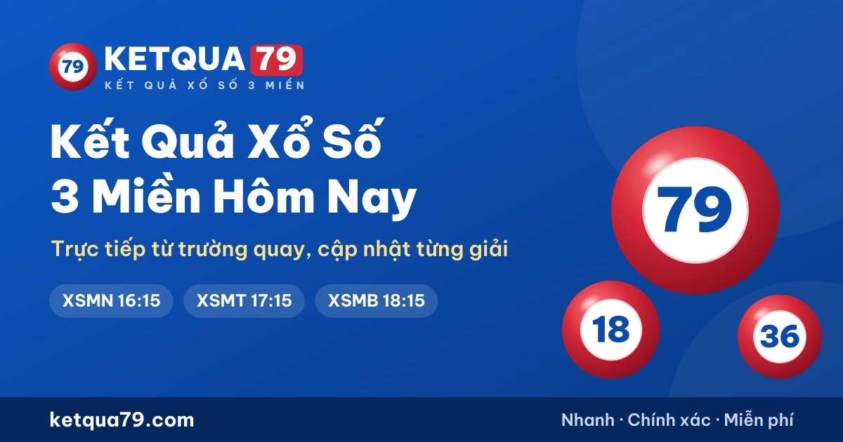 KQXS - Kết Quả Xổ Số 3 Miền Hôm Nay - KQSX Trực Tiếp | KetQua79