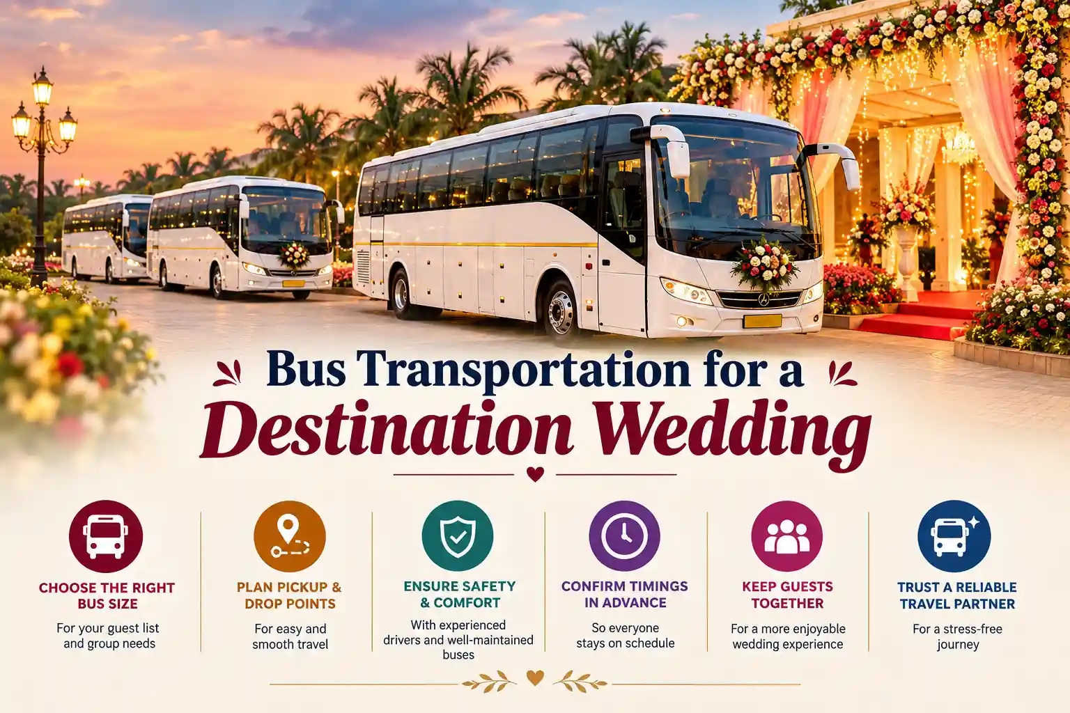 Bus Transportation for a Destination Wedding from Delhi