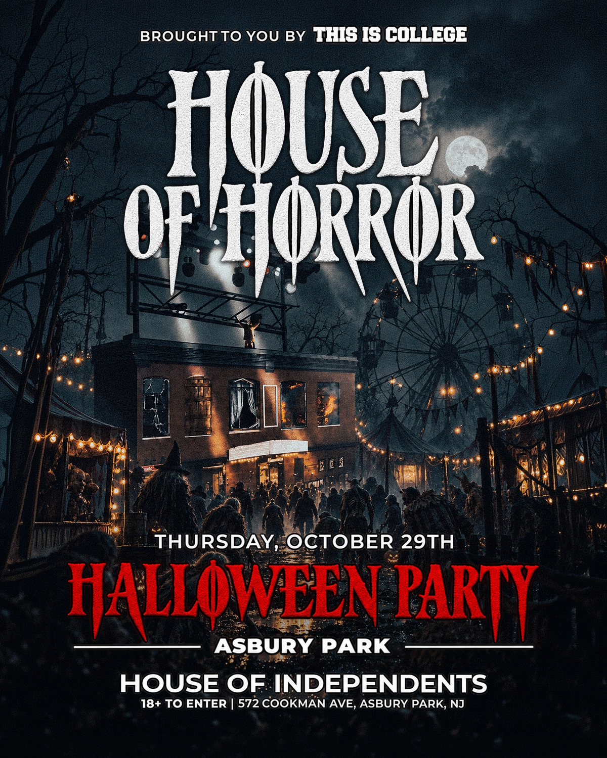 10/29 - HOUSE OF HORRORS | Asbury Park, NJ