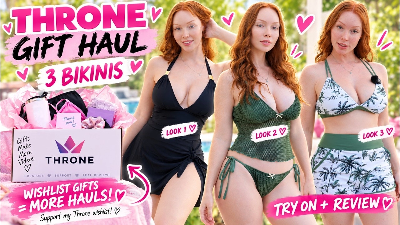 Throne Gift Haul 🎁 Trying On 3 Bikinis You Sent Me