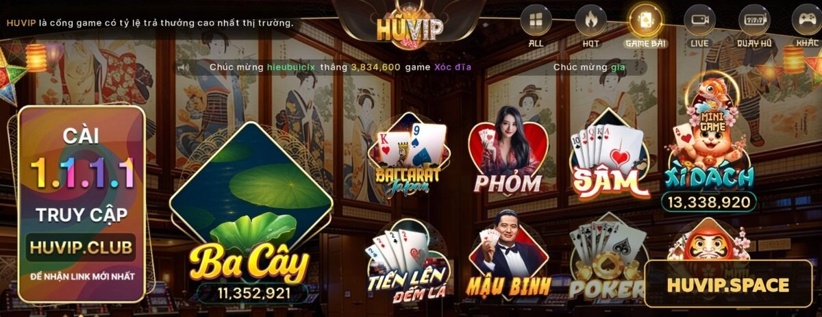 Huvip – Cổng game giải trí trực tuyến uy tín 2026