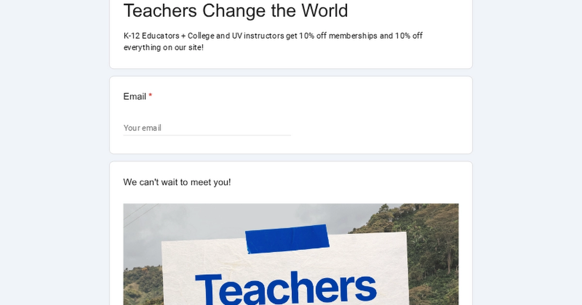K-12 Educators, here's a token of appreciation!